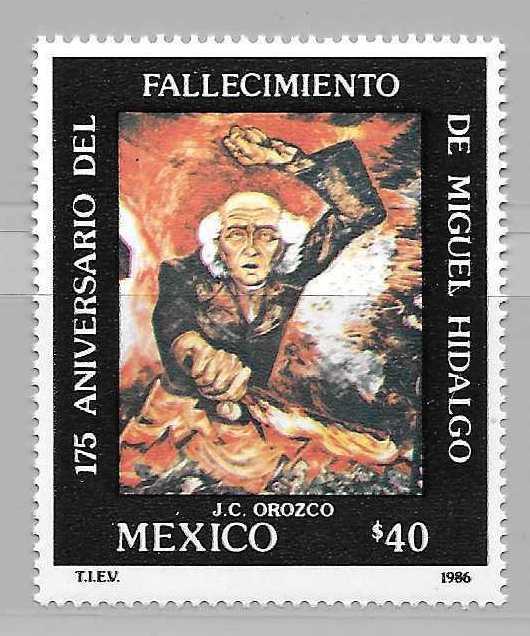 Mexico 1448 Miguel Hidalgo Mural single MNH