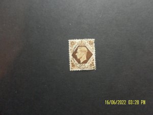 George VI 1s Brown .1 Shilling , VG, franked