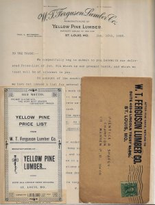 1908 - Yellow Pine Lumber Advertising - Ephemera 1132