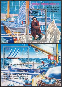 Equatorial Guinea 1972 Tall Ships 2 S/S Used CTO