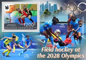 Stamps. Olympic 2028 LA Field Hockey 2024 year 6 sheets perforated