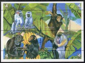 Iran 2004 World Stamp Championship (Apes) perf m/sheet un...