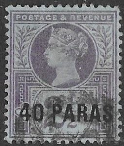 Great Britain - Office in Turkey # 4   Victoria 40 paras  on 2½d.    (1)  Used