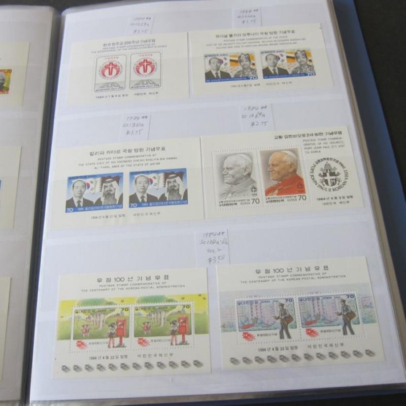 Korea Souvenir Sheets 1960-2009 440 (74 pages) all different MNH CV$2,082