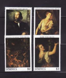 Dominica 1113-1114, 1116-1117 MNH Art, Titian Paintings