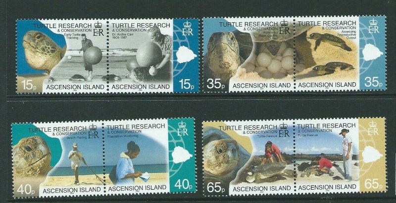 ASCENSION SG1048/55 2009 TURTLE RESEARCH & CONSERVATION MNH 