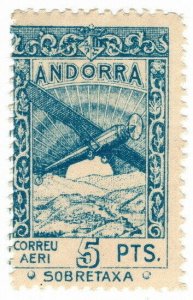 (I.B) Andorra Postal : Air Mail 5P