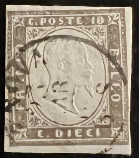 Italian State Sardinia Scott# 11e Used F/VF Cat $55.00