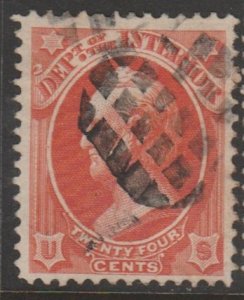 U.S. Scott #O22 Scott - Dept. of the Interior Official Stamp - Used Single