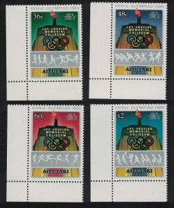 Aitutaki Olympic Games Los Angeles 4v Corners 1984 MNH SG#495-498