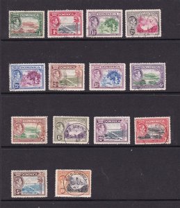 Dominica 1938 SG 99-108a set of 14 FU