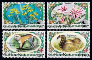 [64930] Ghana 1972 Flora Flowers Blumen Monkey  MNH