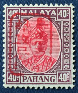 MALAYA Japanese Occupation opt PAHANG 40c Red opt MH SG#J186b M4929