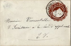 Egypt 1m Sphinx and Pyramids Envelope 1892 Alexandrie Local use.