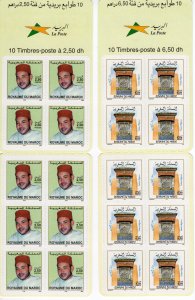 Morocco 2003 Sc#962a/963a Booklet Stamps 2 Pane of 10 each MNH