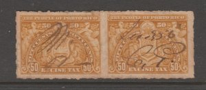 Puerto Rico Revenue fiscal Cinderella stamp 10-15- tnx