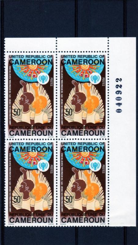 Cameroun  1979  Sc#653  IYC Child Year Block of 4 MNH VF 