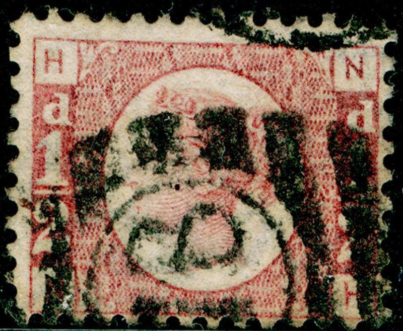 SG49, ½d rose PLATE 12, USED. Cat £22. NH