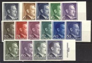 POLAND #N76-90 var Mint NH - 1941 Portrait Set, Imperf