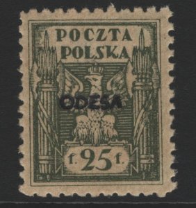 Poland Sc#100 - MH with ODESA forged overprint