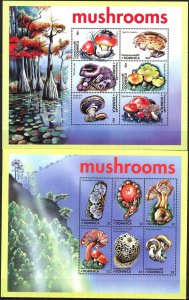 Dominica 2001 Mushrooms 2 sheets MNH