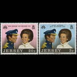 JERSEY 1973 - Scott# 89-90 Royal Wedding Set of 2 NH