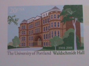 ​UNITED STATES-2000 THE UNIVERSITY OF PORTLAND-WALDSCHMIDT HALL-MNH- POST CARD