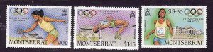 Montserrat-Sc#677-9-unused NH set-Sports-Olympics-Seoul 1988-