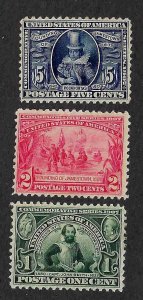 328-330 Mint,OG,H... SCV $212.50... Nice set