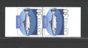 LATVIA 2003  MARINE LIFE - FISH  Bklt.PAIR #576a  MNH