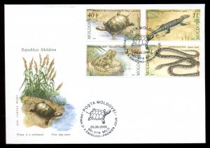 Moldova 2005 Endangered reptiles & Amphibians FDC