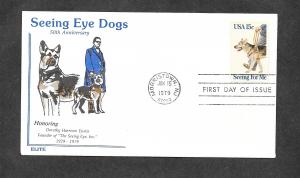 U S 1787 FDC Seeing Eye Dogs Elite Cachet!