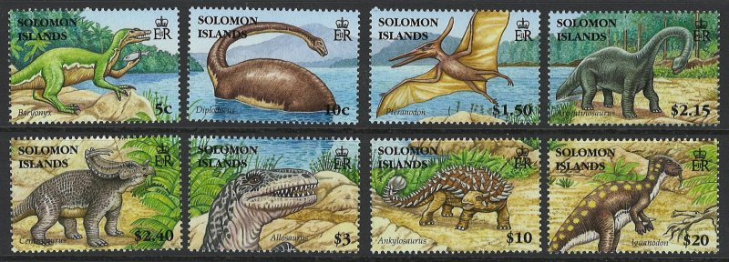 Soloman Islands Scott 1062-1069 MNH! Dinosurs