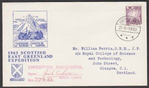 GREENLAND 1963 Scottish Expeditiion signed cover............................Q653