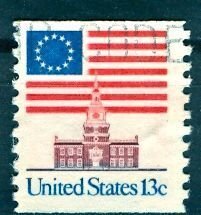 USA; 1975: Sc. # 1625:  Used Perf. 10 Coil Single Stamp