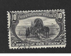 United States Scott 290 10-cent Trans-Mississippi Used   2019 cv $47.50