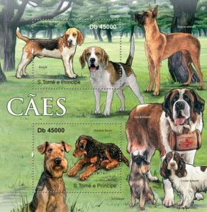 SAO TOME - 2011 - Dogs - Perf 2v Sheet - Mint Never Hinged