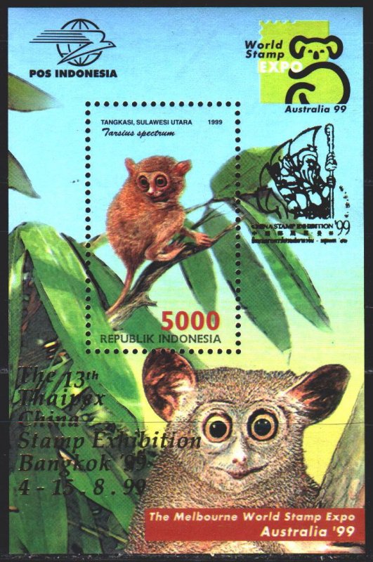 Indonesia. 1999. bl144 I. Lemur fauna. MNH. 