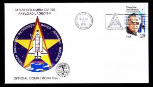 1992 LAUNCH STS-52 COLUMBIA OV-102 - PAYLOAD LAGEO'S II - U.S. #2699 (ESP#3234)