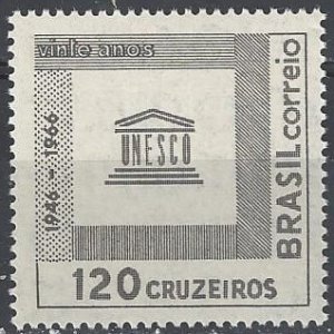 Brazil 1027 MNH UNESCO 20th Anniversary 1966