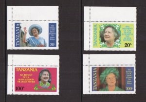 Tanzania   #267-270  MNH  1985  queen mother