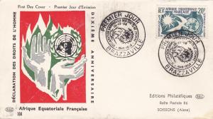 French Equatorial Africa # 202, Human Rights, First Day