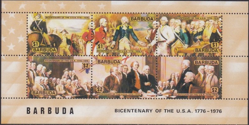 235d-37d American Bicentennial SS MNH