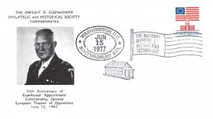 US EVENT CACHET COVER DWIGHT D. EISENHOWER GENERAL EUROPEAN THEATRE 1977