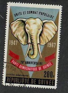 Guinea; Scott C92; Precanceled; NH; Elephants