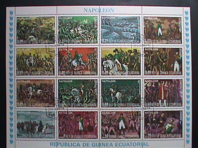 GUINEA EQUATORIAL STAMP- THE STORY OF NAPOLEON CTO-MNH STAMP SHEET  VERY RARE