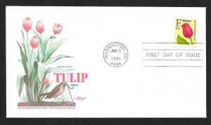 UNITED STATES FDC (29¢) 'F' Rate Tulip 1991 Artmaster