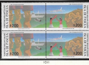 Chile #1011 $2.00 Easter Island block of 4  (MNH)  CV $10.00