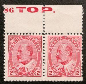 1903 Canada Sc #90 - 2¢ - KEVII - MNH fine - Est$140