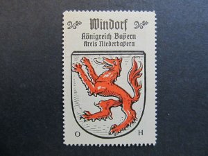 A4P1F38 Windorf Kaffee Hag 1910 Vignetten Orts Reklamemarke Städtewappen